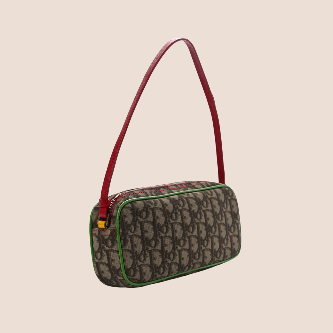 CHRISTIAN DIOR 2004 MONOGRAM RASTA MINI POCHETTE