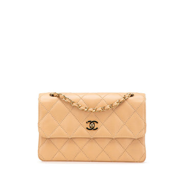 Chanel Coco Mark Wild Stitch Calfskin Chain Shoulder Bag