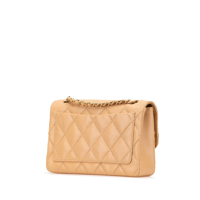 Chanel Coco Mark Wild Stitch Calfskin Chain Shoulder Bag