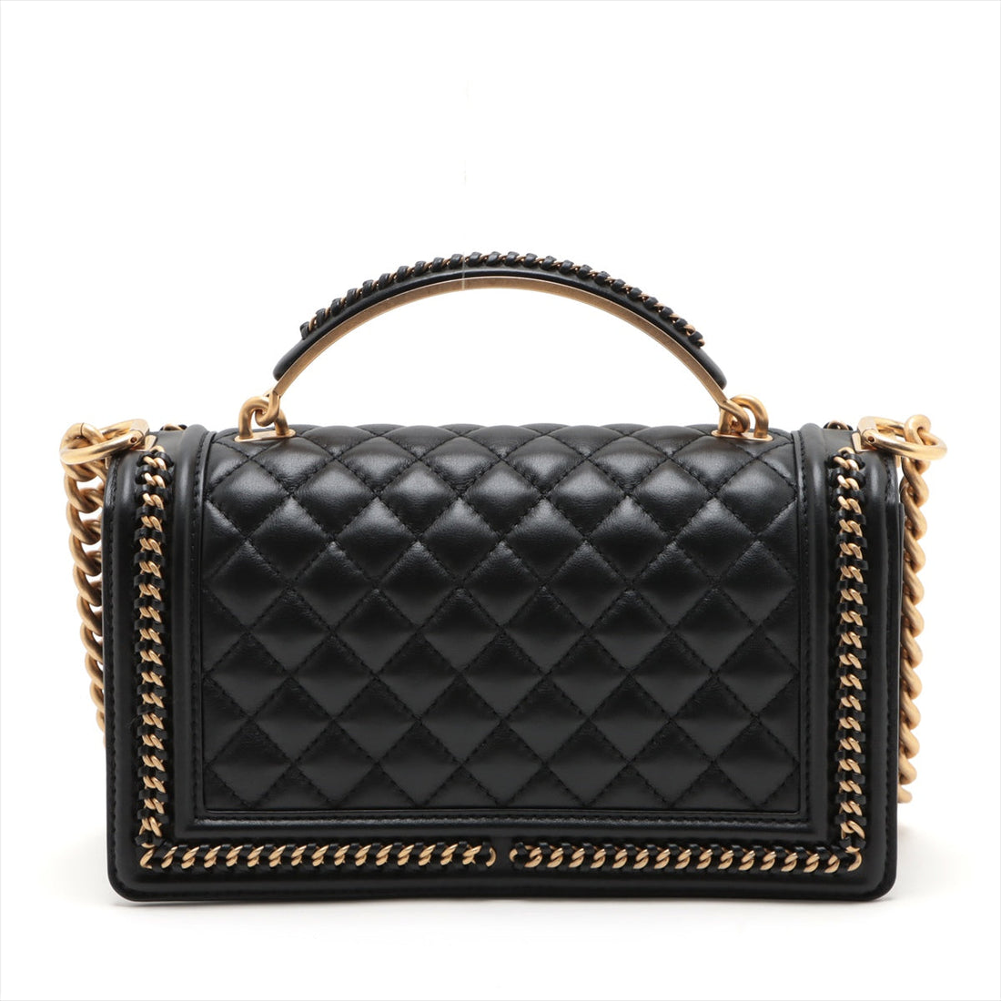 Chanel Boy Chanel  Chain Shoulder Bag Black G