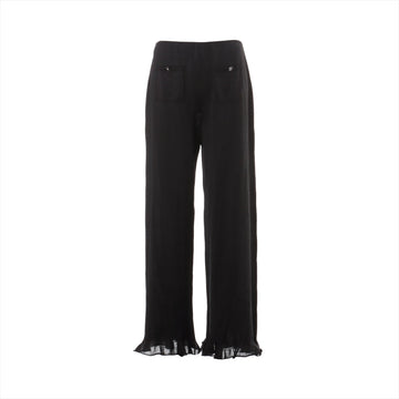 Chanel P75 Casimir X Silk Pants 38  Black Ladies
