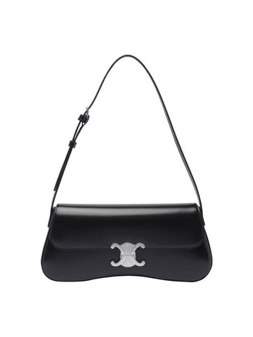 CELINE Medium Calfskin Shoulder Bag Black