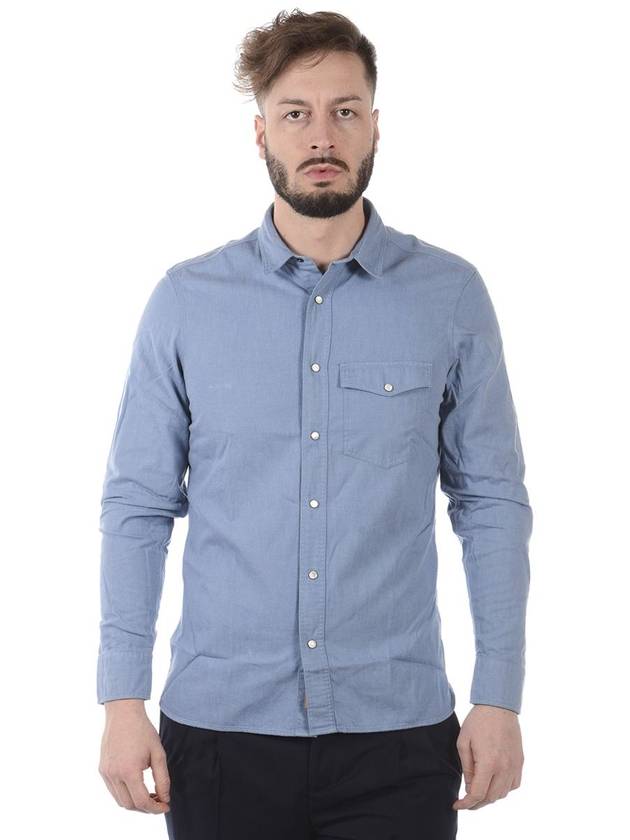 Burberry Long Sleeve Shirt 4056304AZZURRO LIGHT BLUE