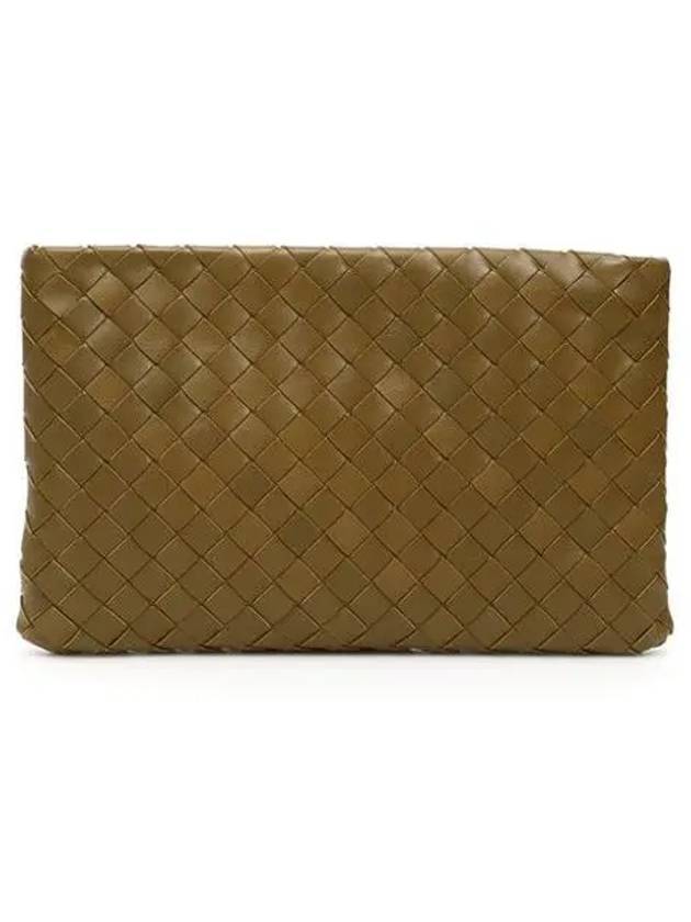 Bottega Veneta Intrecciato Medium Clutch Bag Green