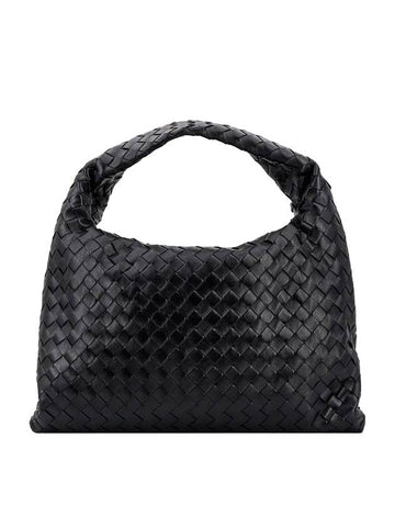 Bottega Veneta Intrecciato Hop Small Tote Bag Black