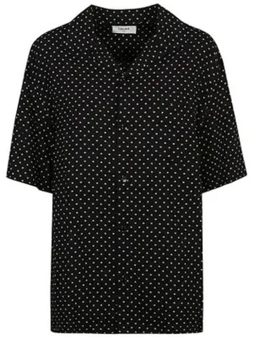 CELINE Hawaiian Viscose Short Sleeve Shirt Black