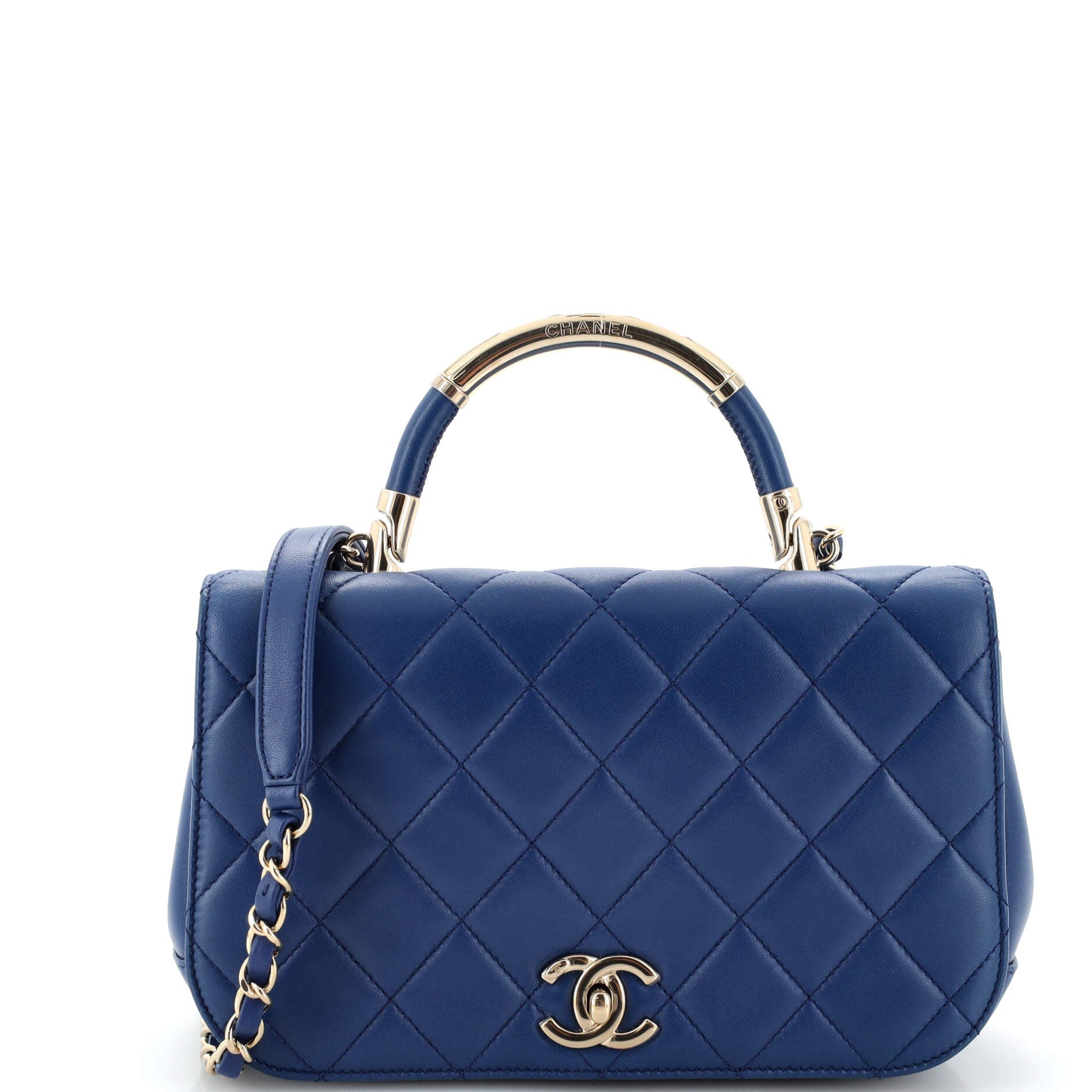 CHANEL Carry Chic Flap Bag Quilted Lambskin Small