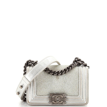 CHANEL Boy Flap Bag Stingray Mini