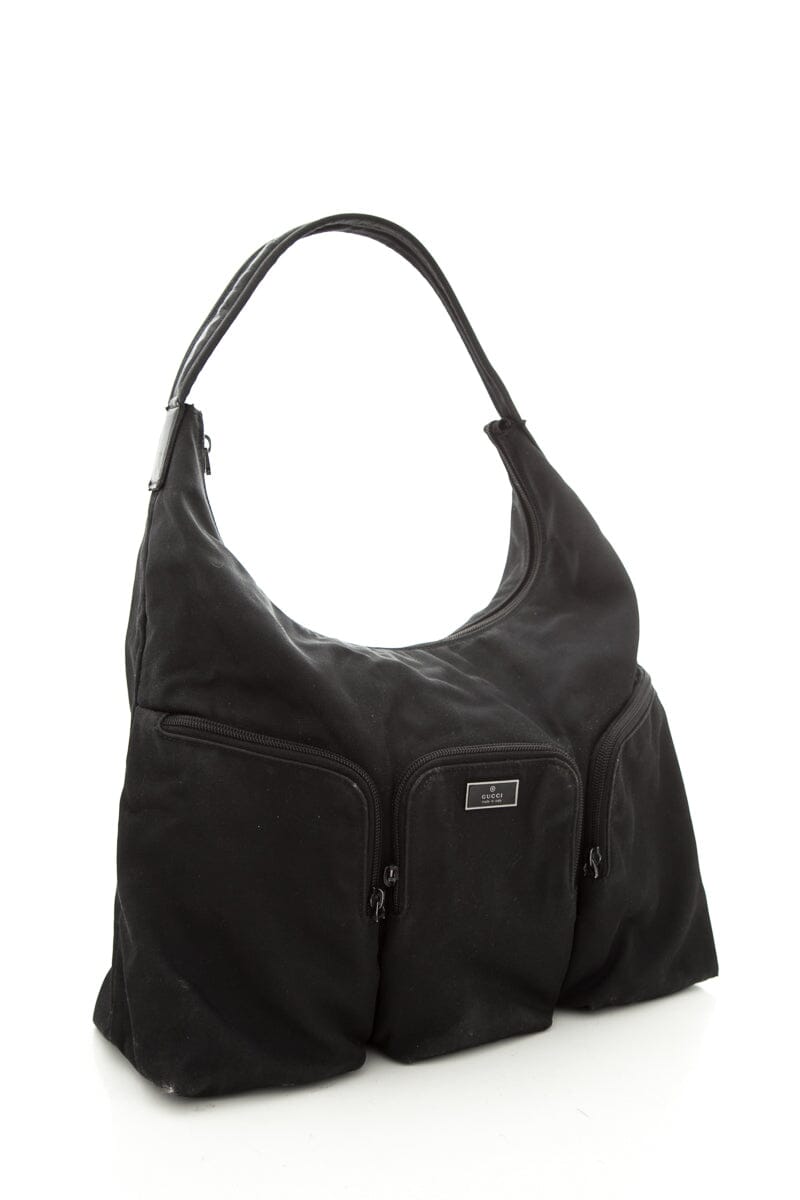 Gucci Vintage Black Triple Pouch Handbag