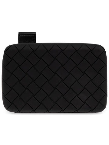 Bottega Veneta Tech Rubber Clutch Bag Black