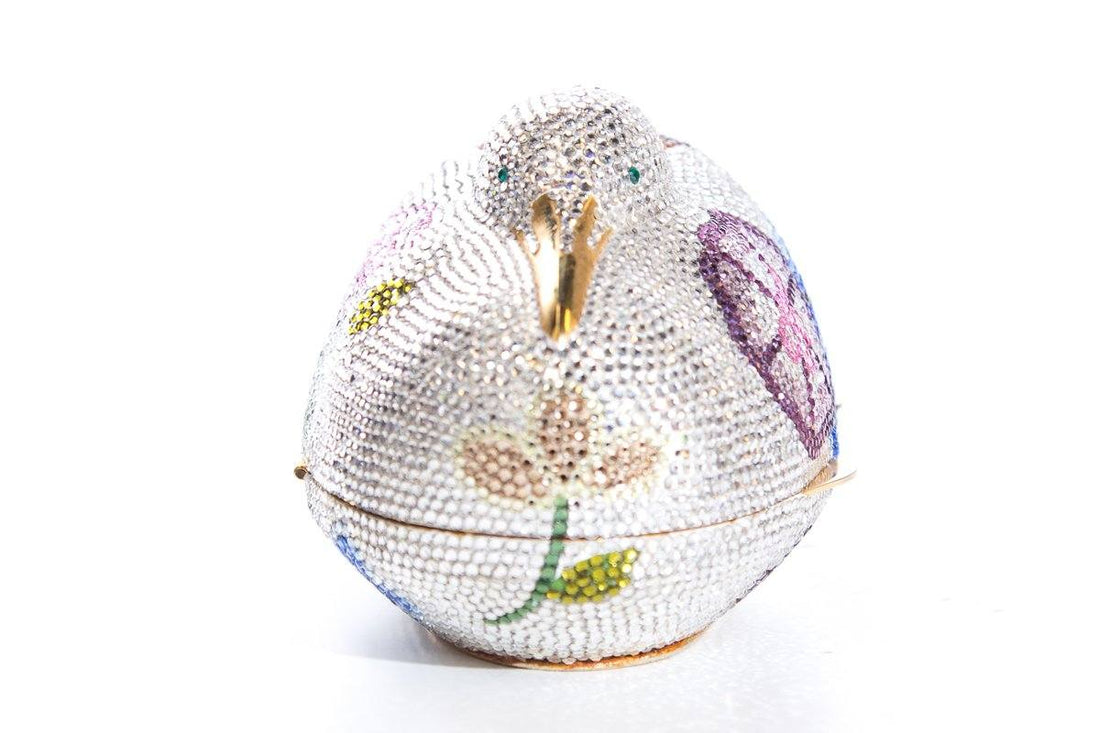 Judith Leiber White & Multi Clutch