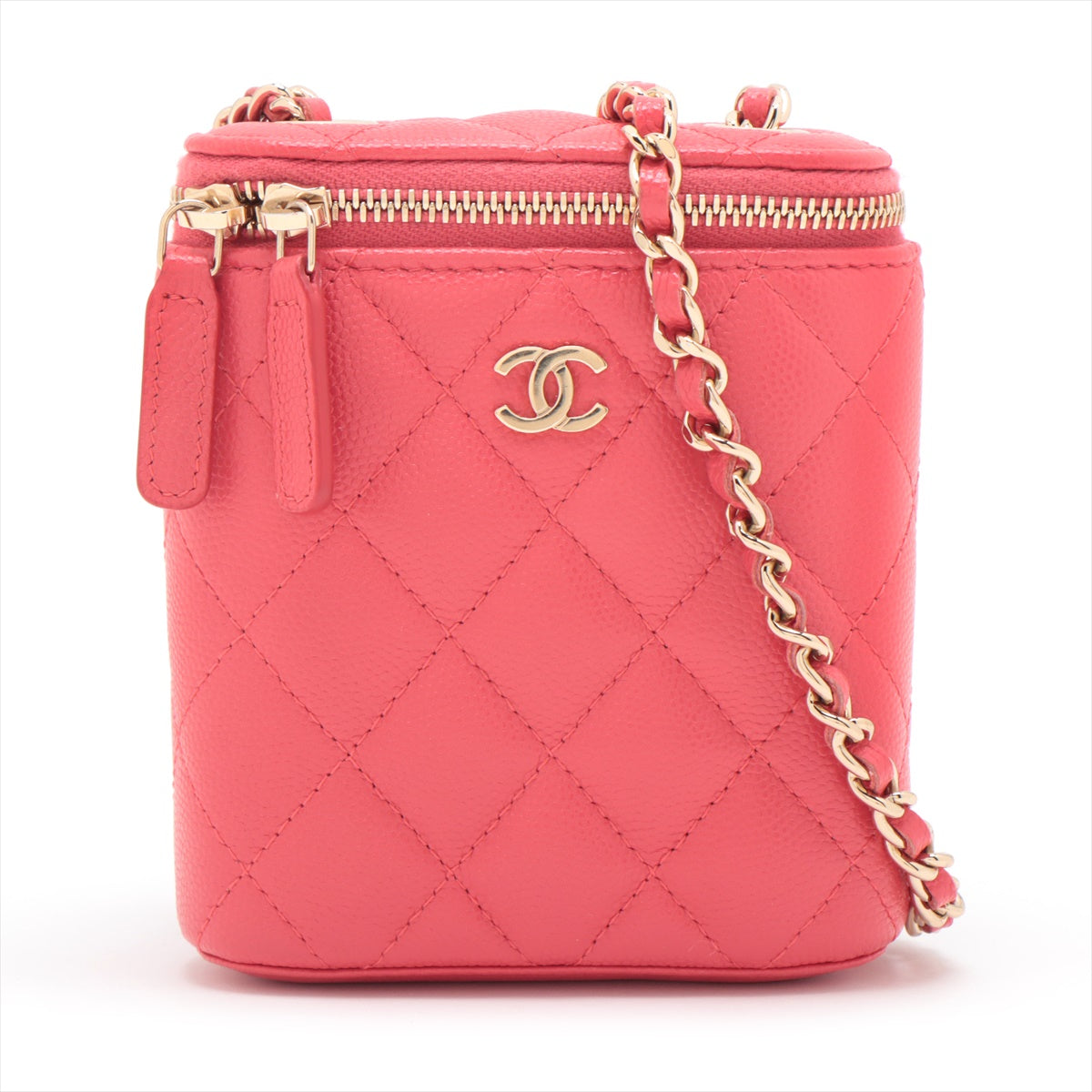 Chanel Matrasse Caviar S Chain Shoulder Bag Pink G