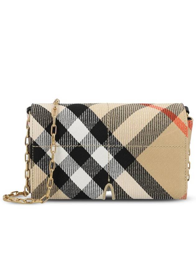 Burberry Snip Check Chain Mini Shoulder Bag Sand