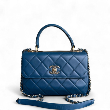 Chanel Trendy CC Small - Quilted Lambskin Blue Gold Hardware Series 24