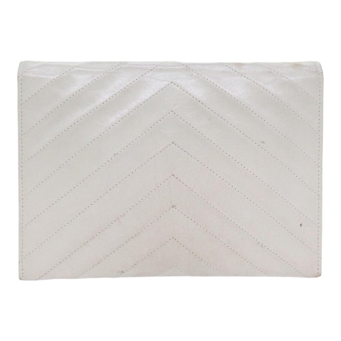 Saint Laurent Enveloppe  Leather Clutch Bag ()
