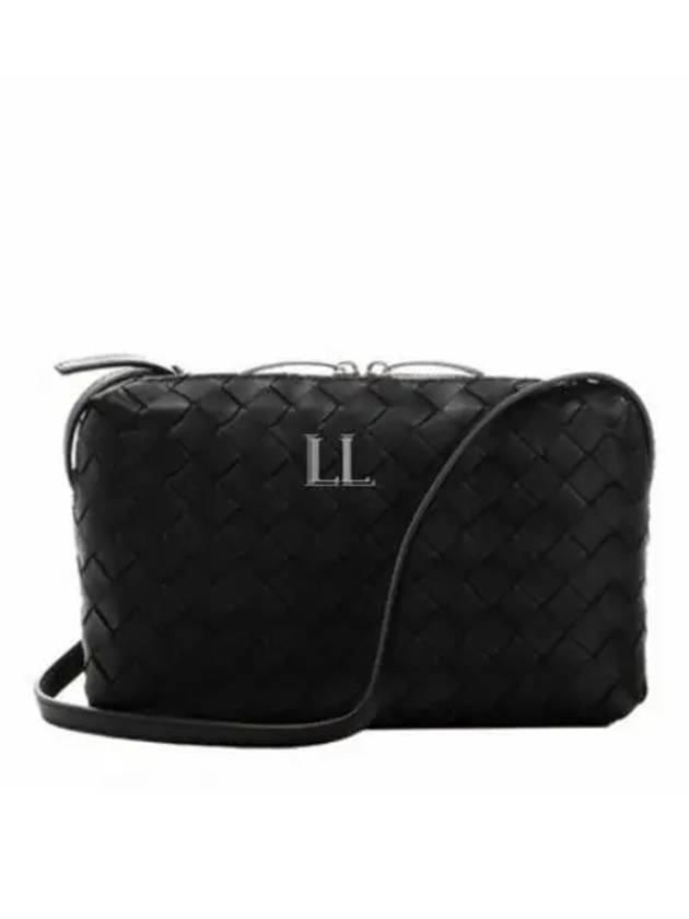 Bottega Veneta Intrecciato Cross Bag Black