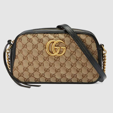 Gucci GG Marmont Medium Shoulder Bag Black Leather