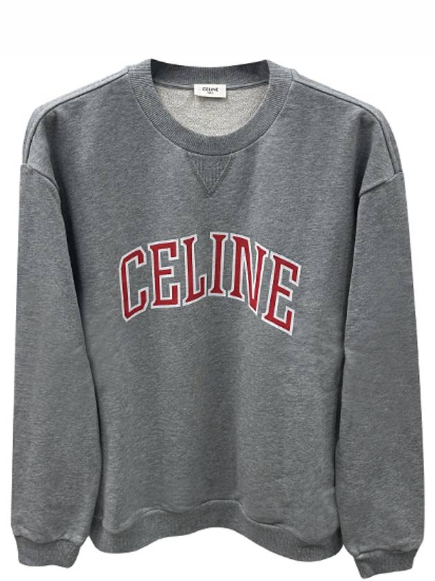 CELINE Logo Print Sweatshirt Grey