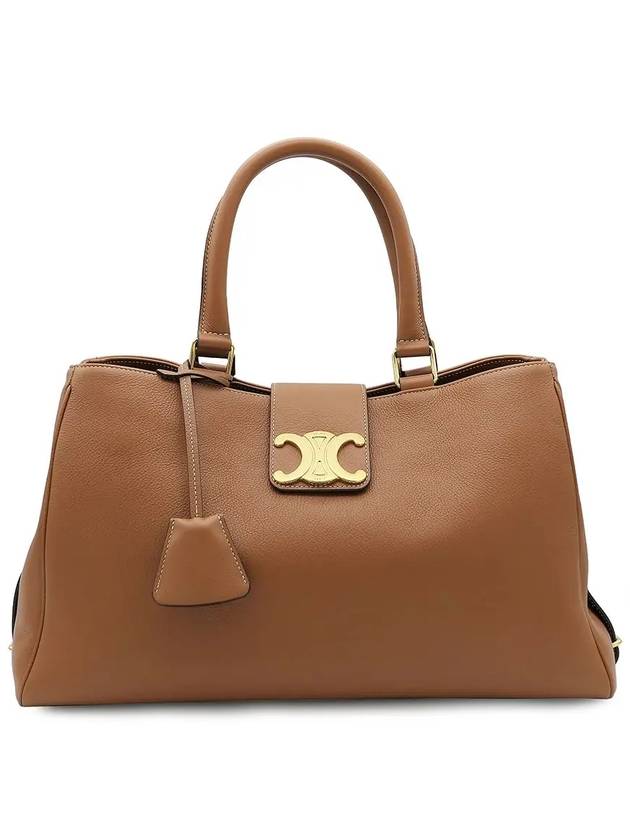 CELINE Appoline Medium Supple Calfskin Tote Bag Tan