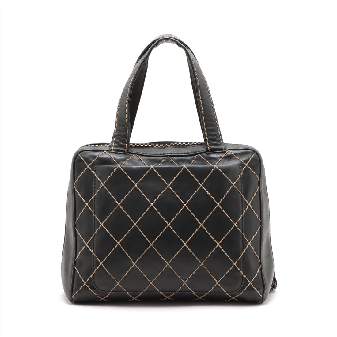 CHANEL WILDSTECH Lambskinkin Tote BAG BLACK GAMMETALIC GOLD WOakSHIP 6TH EARTH  LOVE MARKET SHOP