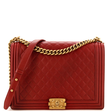 CHANEL Boy Flap Bag Quilted Lambskin Large
