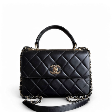 Chanel Trendy CC Small - Quilted Lambskin Black Gold Hardware Series 26