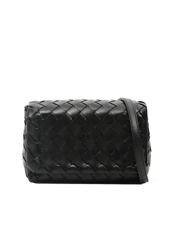 Bottega Veneta Mini Intrecciato Cross Bag Black