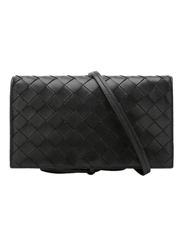 Bottega Veneta Intrecciato Mini Cross Bag Black