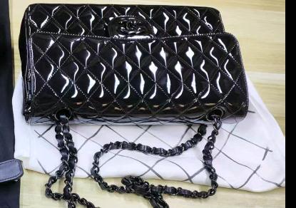 Chanel Classic Flap Patent Leather Shoulder Bag