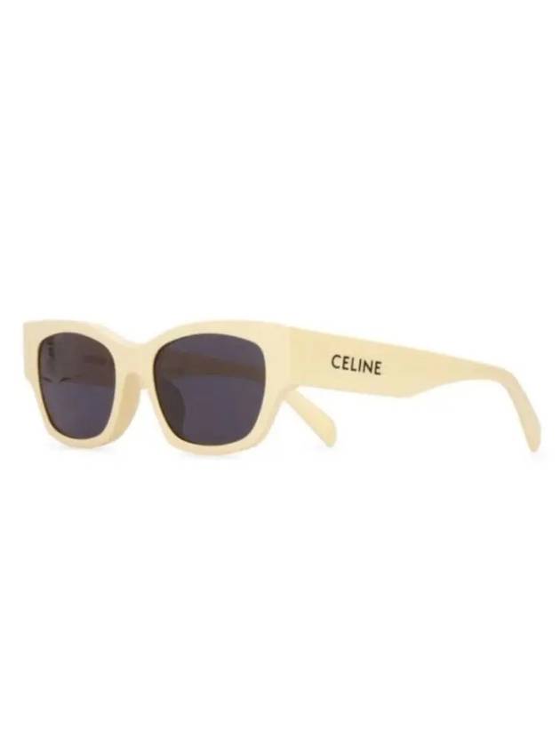 CELINE Eyewear Logo Acetate Sunglasses Yellow