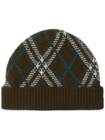 Burberry Check Cashmere Beanie Snug