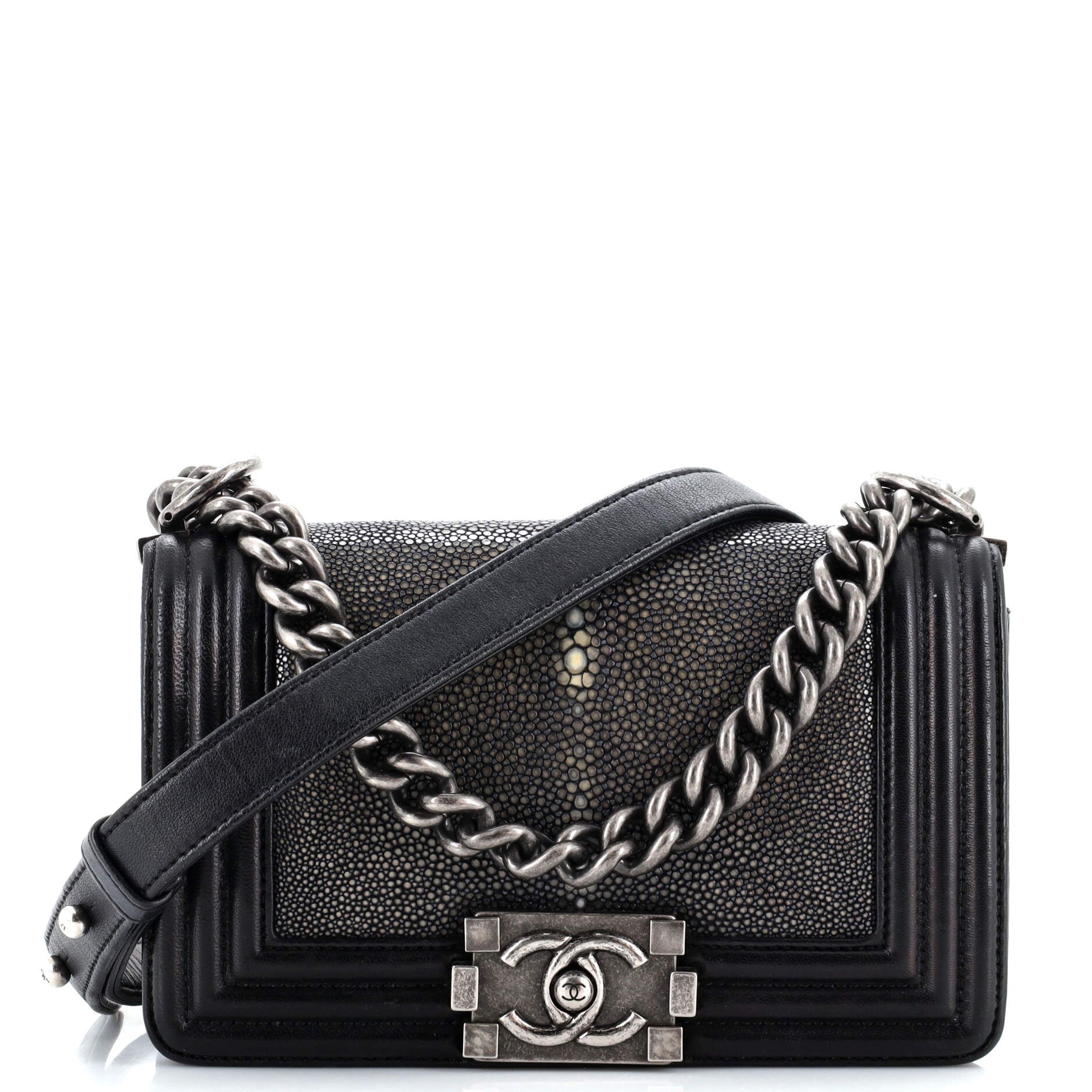 CHANEL Boy Flap Bag Stingray Small