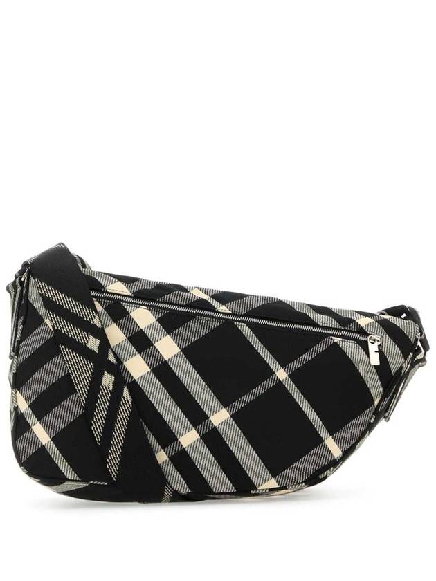 Burberry Shield Check Large Messenger Bag Black