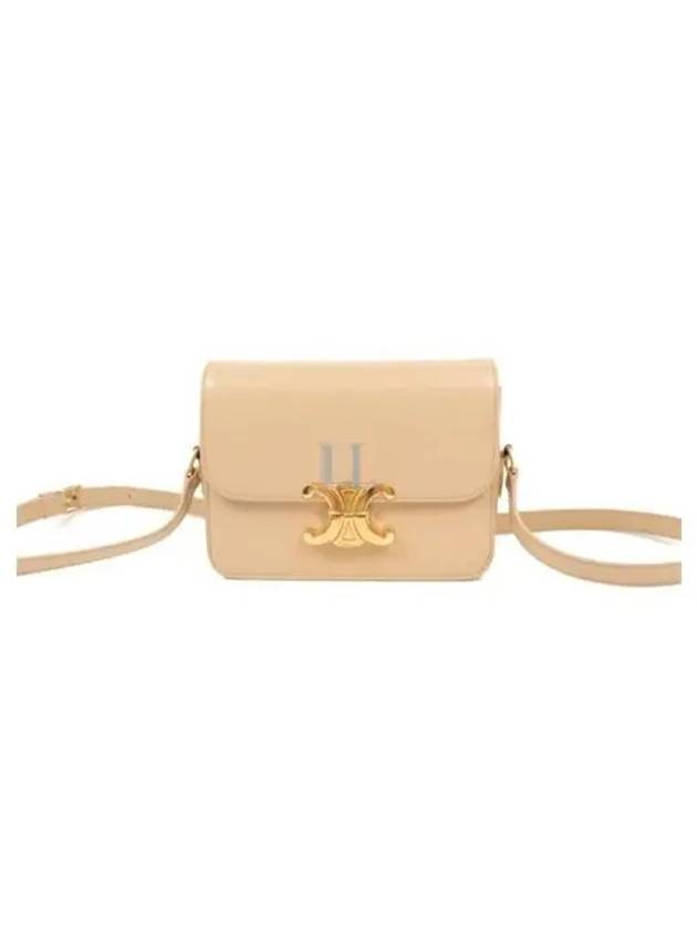 CELINE Classique Triomphe Shiny Calfskin Shoulder Bag Pollen