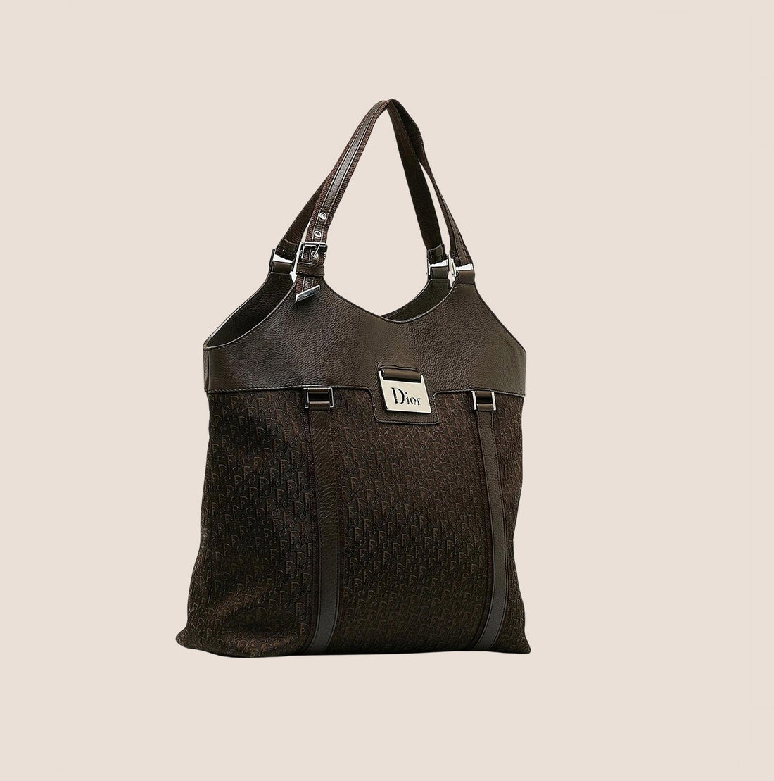 CHRISTIAN DIOR BROWN DIORISSIMO STREET CHIC TOTE BAG