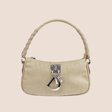 CHRISTIAN DIOR 2006 BEIGE LOVELY DIORISSIMO CHARM SHOULDER BAG