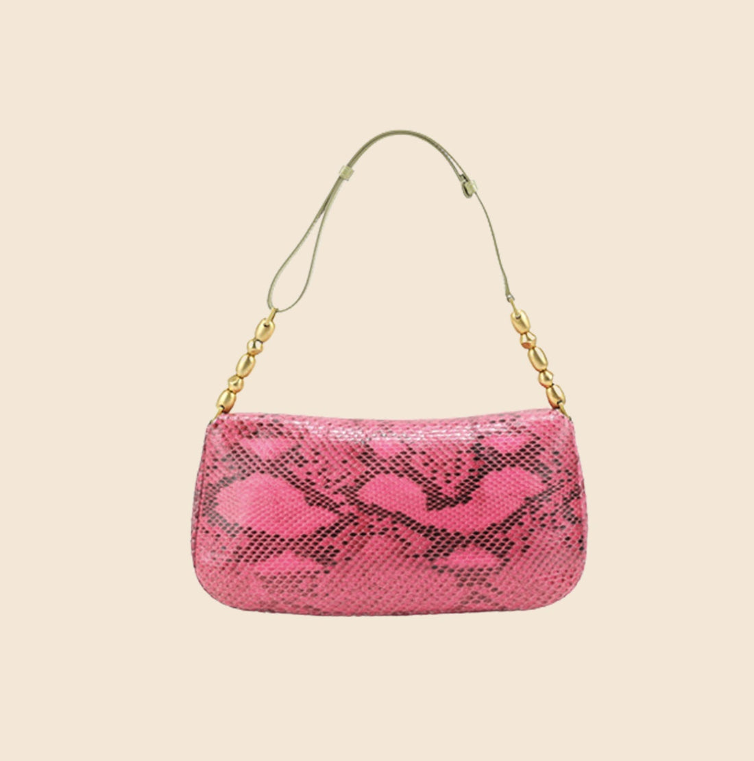 CHRISTIAN DIOR PINK PYTHON PONY HAIR MALICE BAG