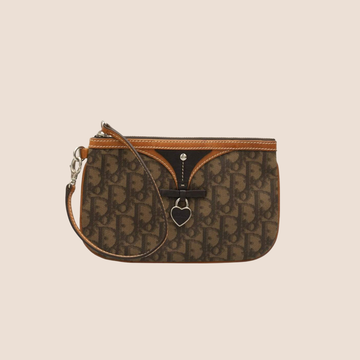 CHRISTIAN DIOR BROWN ROMANTIQUE MINI SHOULDER BAG