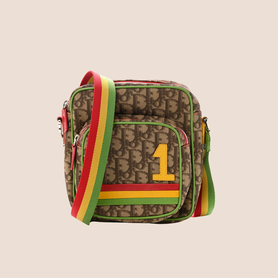 CHRISTIAN DIOR 2004 RASTA MULTICOLOR MINI CROSSBODY BAG