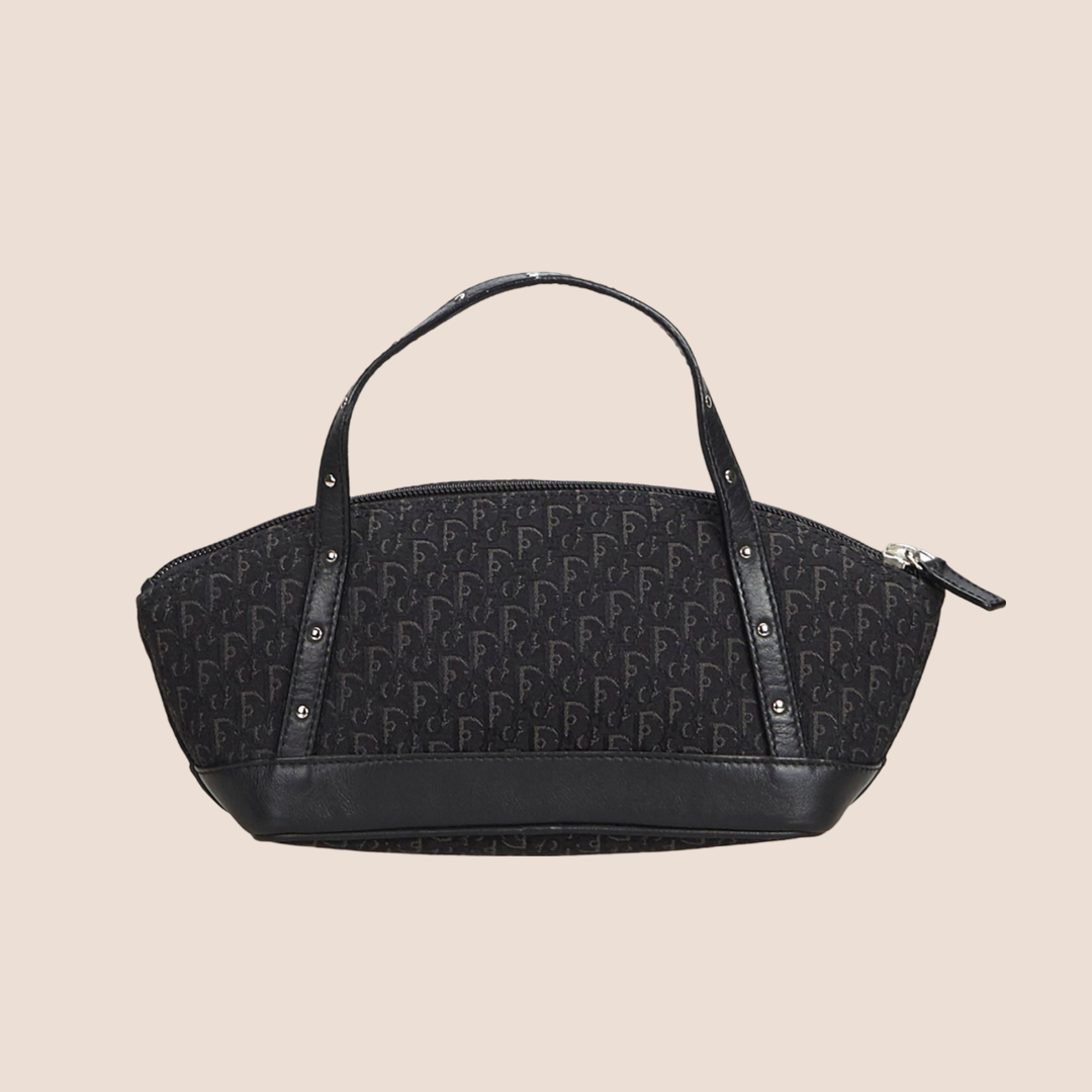 CHRISTIAN DIOR BLACK MINI TROTTER EVERYDAY BAG