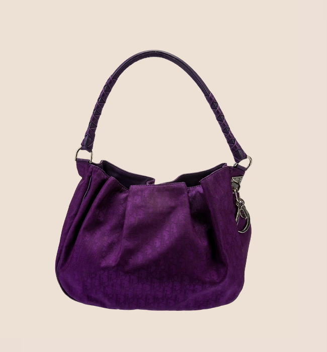 CHRISTIAN DIOR PURPLE DIORISSIMO LOVELY CHARM HOBO BAG
