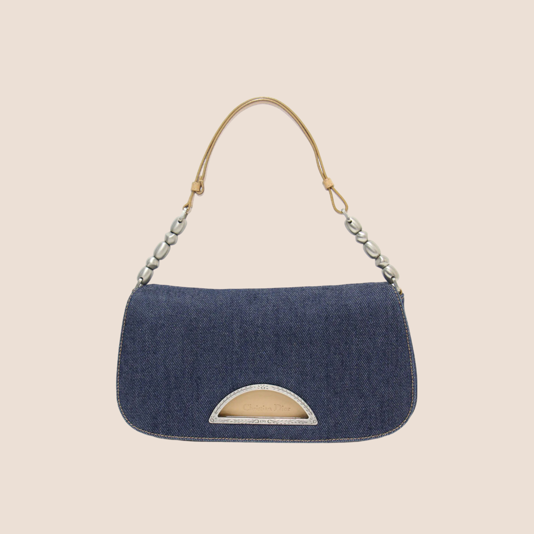 CHRISTIAN DIOR DENIM MALICE SHOULDER BAG