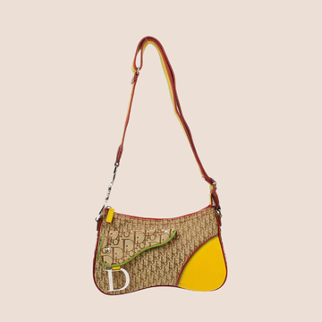 CHRISTIAN DIOR 2004 RASTA SADDLE SHOULDER BAG