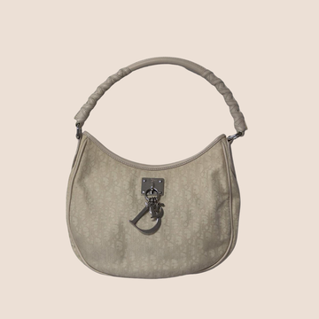 CHRISTIAN DIOR CREAM DIORISSIMO LOVELY CHARMS HOBO BAG