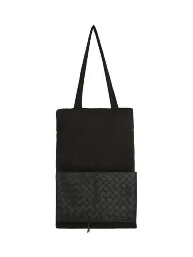 Bottega Veneta Wave Leather Tote Bag Black