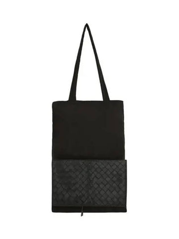 Bottega Veneta Wave Leather Tote Bag Black