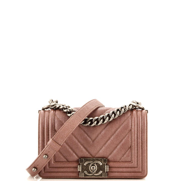 CHANEL Boy Flap Bag Chevron Caviar Small
