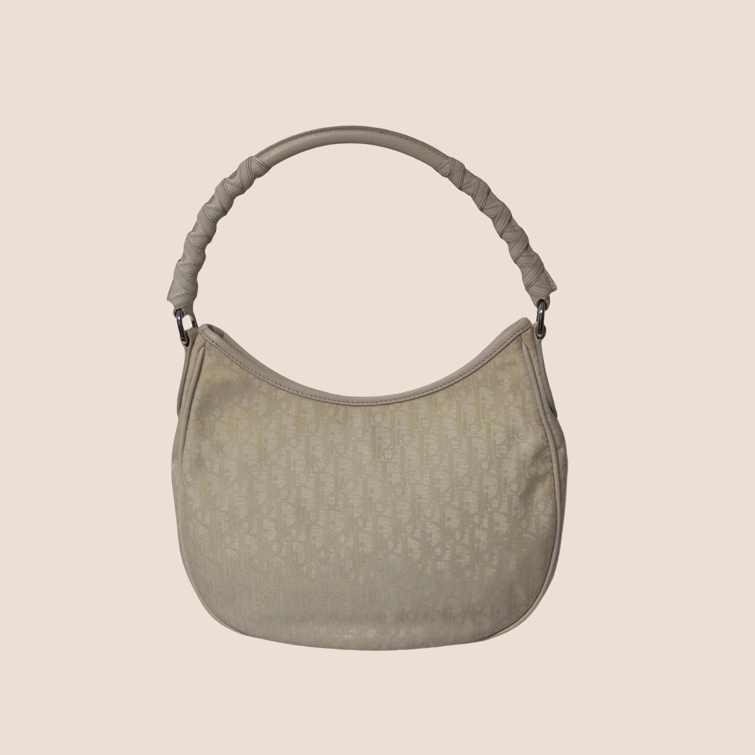 CHRISTIAN DIOR CREAM DIORISSIMO LOVELY CHARMS HOBO BAG