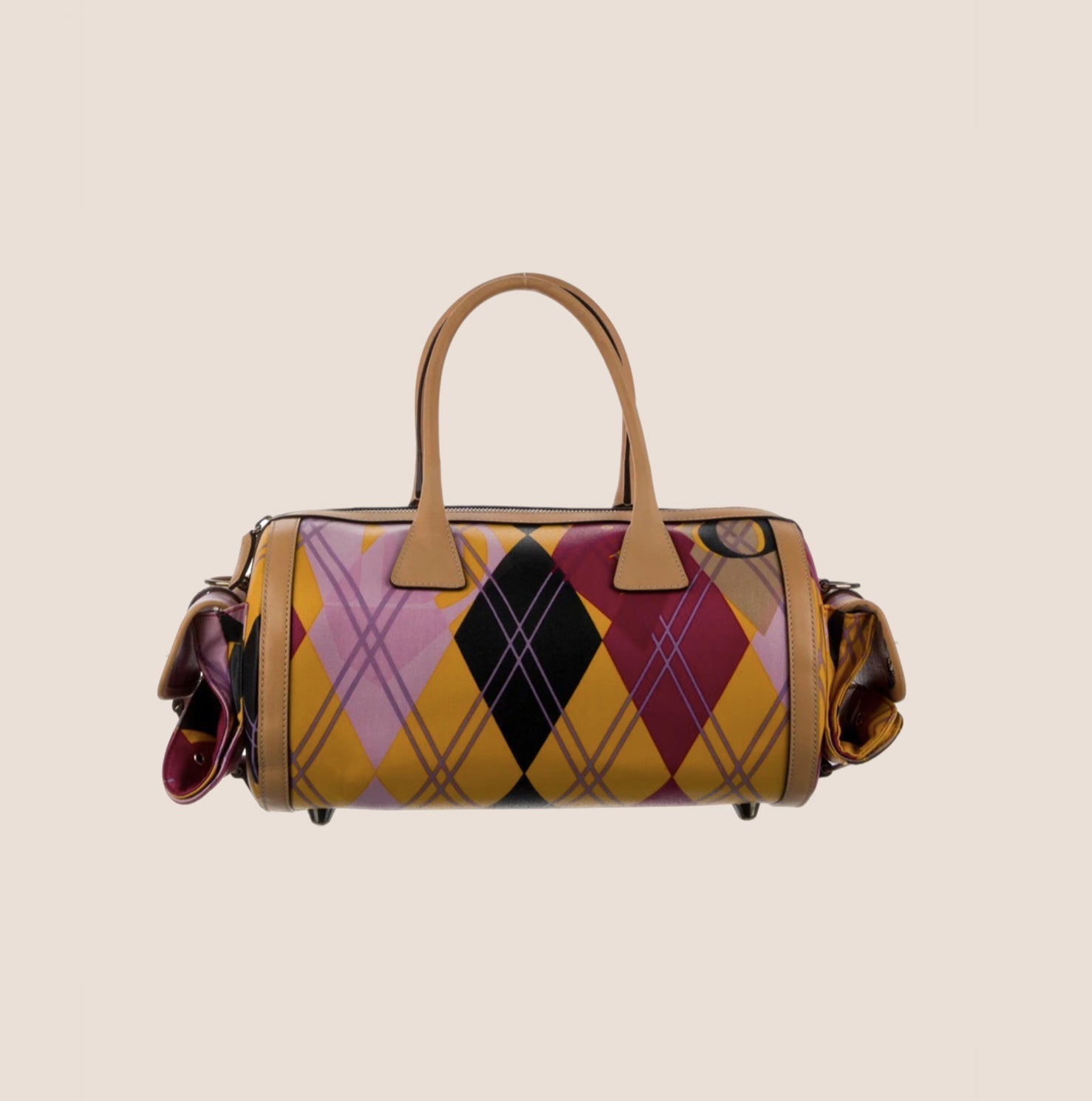 CHRISTIAN DIOR MULTICOLOR ARGYLE BAG