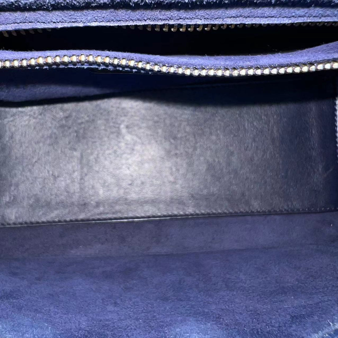 *Flap Version* Lady Medium Studded Calfskin Dark Blue Golden Hardware